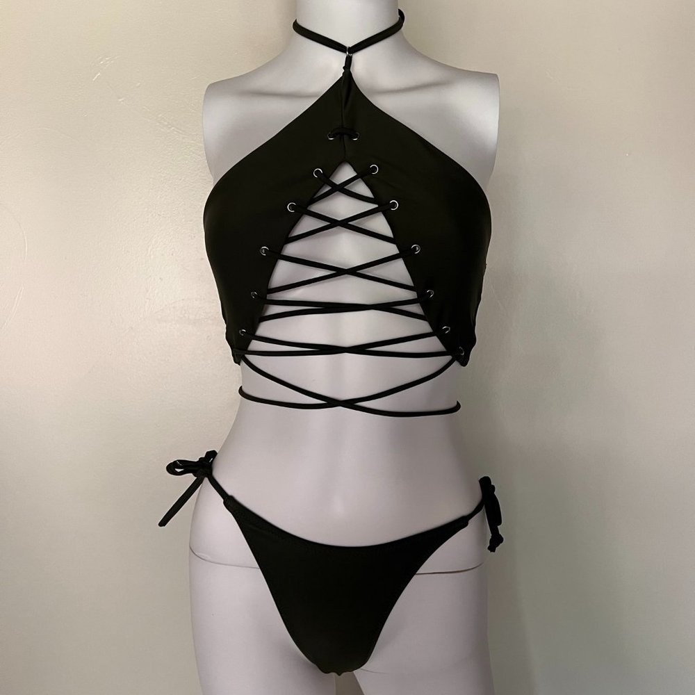 halter bikini set